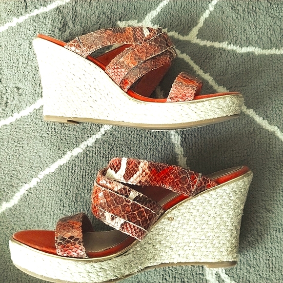 Sperry Top Sider Snake Print Espadrilles Wedge Sandals - Picture 12 of 13